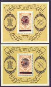 Turks & Caicos-Caicos 11 MNH 1981 Royal Wedding  2 Sheets