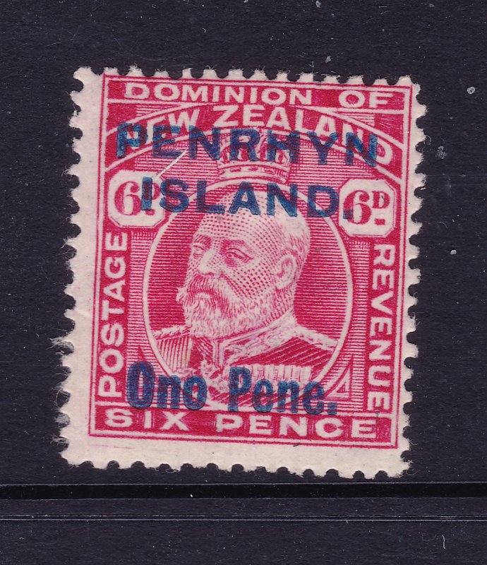 Penrhyn a MH 6d NZ Edward overprinted