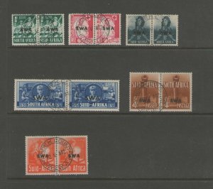 South West Africa 1941 Sc 135-7,139-41 FU