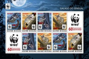 Guinea-Bissau - 2021 WWF 60 Years & Animals - 8 Stamp Sheet - GB210231h1