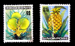 SINGAPORE - SCOTT# 200-201 - USED - CAT VAL $26.50