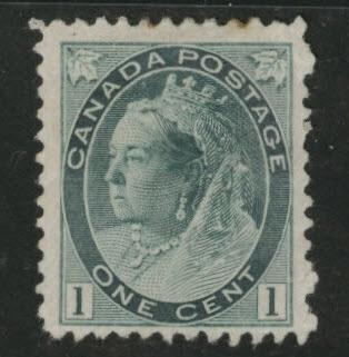 CANADA Scott 75 MH* 1898 1c Victoria CV$35 Tone spots