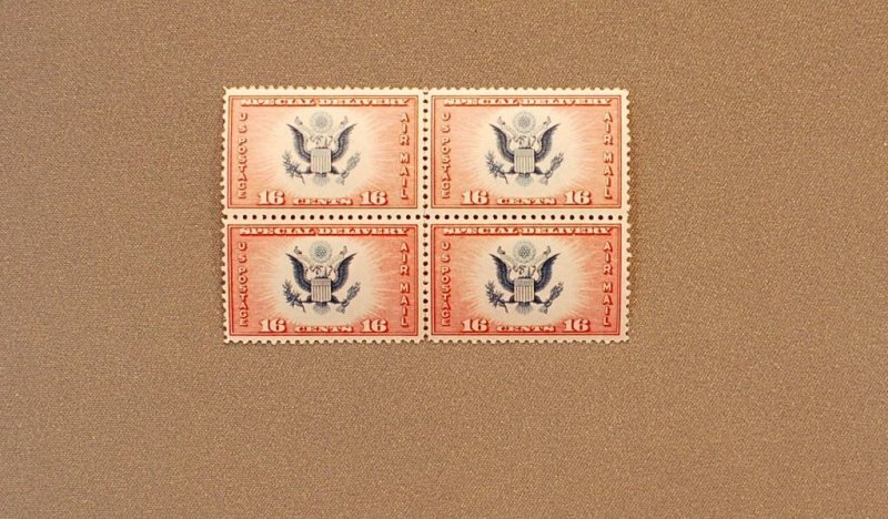 CE2, Airmail Special Delivery, Block of 4, Mint OGNH, CV $10.00