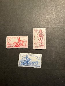 Stamps Ivory Coast Scott #B12-4 hinged