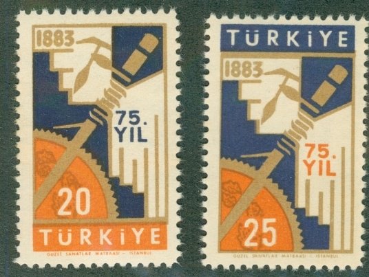 Turkey 1288-9 MNH BIN $1.00