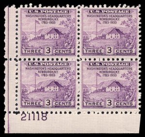 USA 752 Mint (NGAI) Plate Block of 4