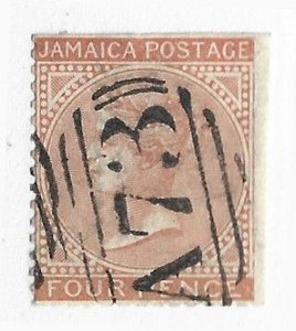 Jamaica Sc #10 4p  used with 'A73'  cancel VG