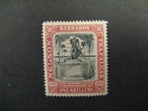 Barbados #108 mint hinged thin spot a23.5 9554