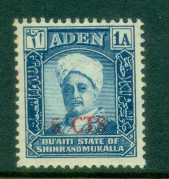 Aden Quaiti State of Shihr & Mukalla 1951 Pictorials 5c on1a MLH