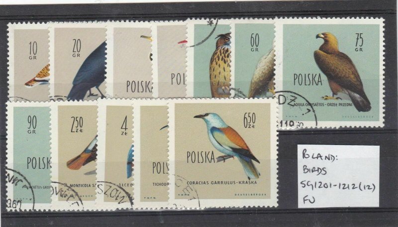 poland bird used stamps  Ref 9278