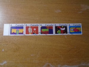Canada #  528a  used  strip