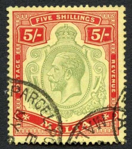 Malta SG88 5/- Wmk Mult Crown CA Cat 120 pounds 