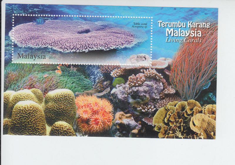 2013 Malaysia Corals (SS) (Scott NA) MNH