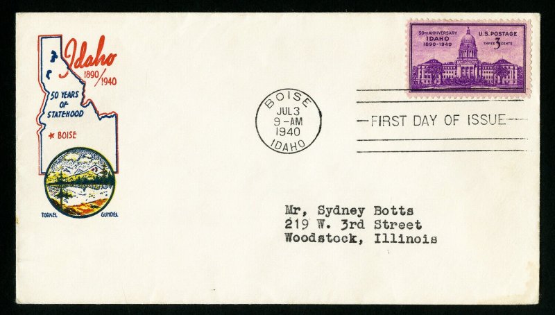 US Rare Cachet First Day Stamp Cover #896 FDC