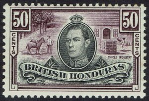 BRITISH HONDURAS 1938 KGVI PICTORIAL 50C MNH **
