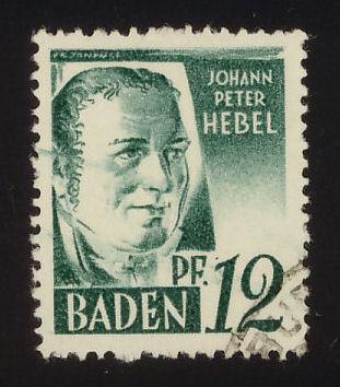 Baden Sc# 5N4  12pf Johan Peter Hebel - cancelled