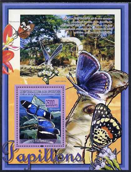 Guinea - Conakry 2009 Butterflies #1 perf s/sheet unmount...