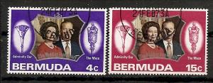 Bermuda  296-97 Used 1972 Silver Wedding