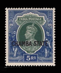 MOMEN: INDIA STATES CHAMBA SG # 96 1938 MINT OG H £160 LOT #69087*