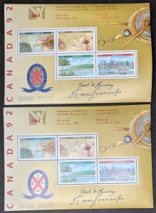 EDW1949SELL : CANADA 1992 Sc #1407ai S/S w/ Signature. 6 copies VF MNH Cat $750.