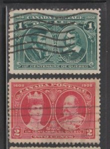 Canada Scott #97-98 Stamp - Used Set of 2