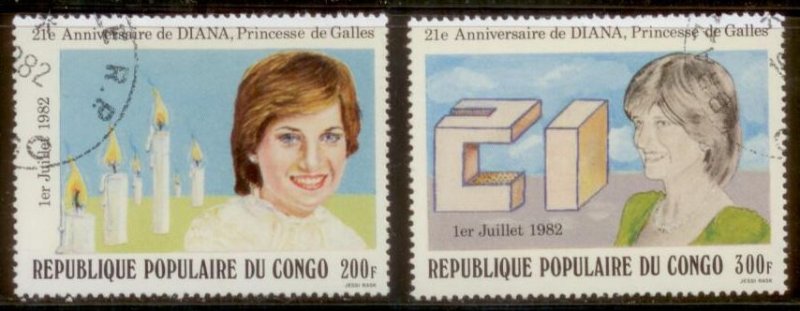 Congo 1982 SC# 639-40 CTO L163