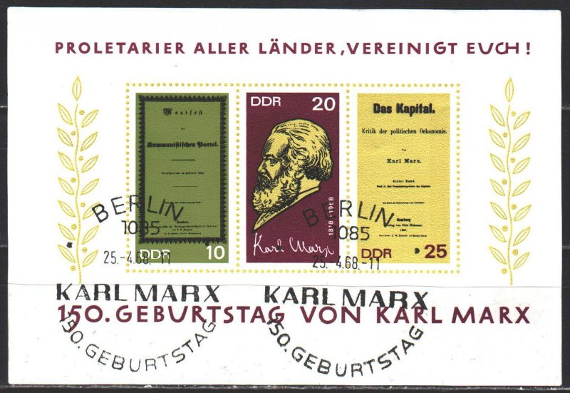 GDR. 1968. bl27. Karl Marx, Capital. USED.