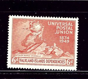 Falkland Is Dep 1L17 MH 1949 UPU