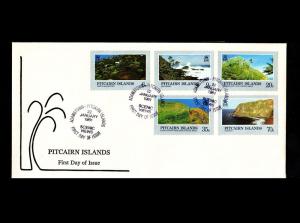 Pitcairn Islands  Scott #198-202 (Scenery) on FDC 