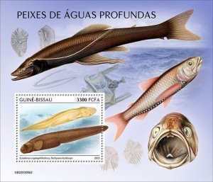 Guinea-Bissau - 2022 Deep Sea Fish  - Stamp Souvenir Sheet - GB220308b2