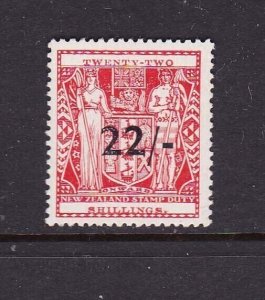 New Zealand 1940 ARMS overprint 22/- SG F190 MH