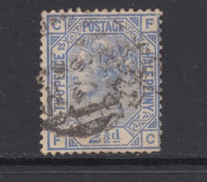 Great Britain Sc 82 used. 1881 2½p ultra QV, Plate 22, small thin, F appearing