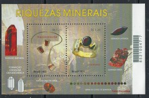 Brazil 2828 MNH 2001 Minerals (ak3632)