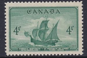 282 1949 John Cabot's Ship MNH