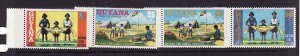 Guyana-Sc#201-4-unused NH set-Girl Guides-1974-