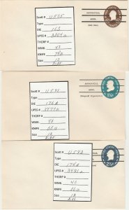 Scott# U532b,533c,535,541, & 542 5 Precancelled US envelope.