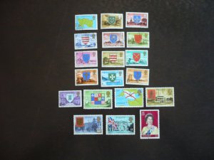 Stamps - Jersey - Scott# 137-155 - CTO Set of 19 Stamps