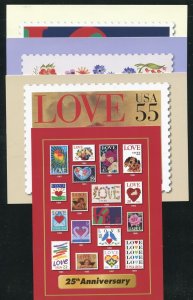 Love Stamp 25th Anniversary Complete 19 Maxi Postal Card Set MNH