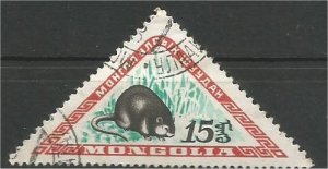 MONGOLIA, 1959, CTO 15m, Muskrat Scott 184