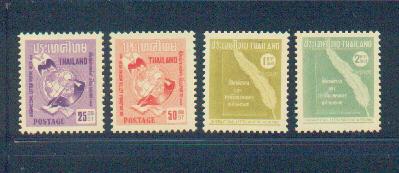 Thailand 1962 Sc386-9 Writing Week MNH