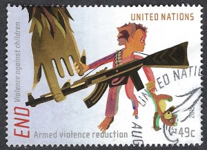 United Nations #1116 49¢ End Violence Against Children (2015). Used.