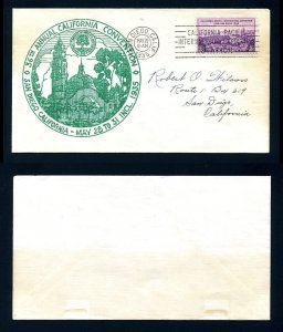 # 773 First Day Cover with PTA Convention cachet San Diego, CA - 5-29-1935