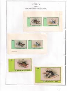 SCOTLAND - STAFFA - 1982 - Rodents - Perf, Imp 2v, Souv, D/L Sheets - MLH