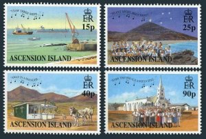 Ascension 764-767,MNH.Michel 832-835. Christmas 2000.Carols.Ships,Donkey.