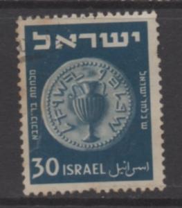 Israel  Scott #  42  used  simgle