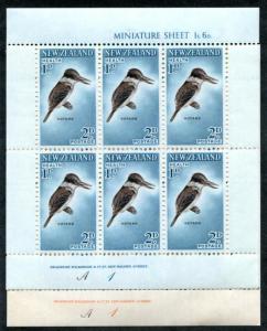NEW ZEALAND B59-B60a MINT NEVER HINGED (MNH) birds, souvenir sheets