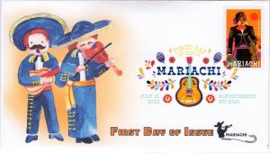 22-150, 2022 , Mariachi, Digital Color Postmark, First Day Cover, Albuquerque NM