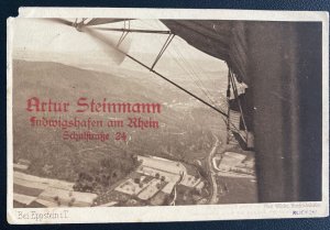 1938 Ludwigshafen Germany RPPC Postcard Cover To Berlin Zeppelin Airship Eppstei