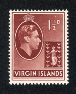 Virgin Islands 78 MH 1938 1 1/2p red brown