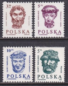 Poland 1984 Sc 2628-9 Sculptures(control # on back of 2629) Stamp MNH